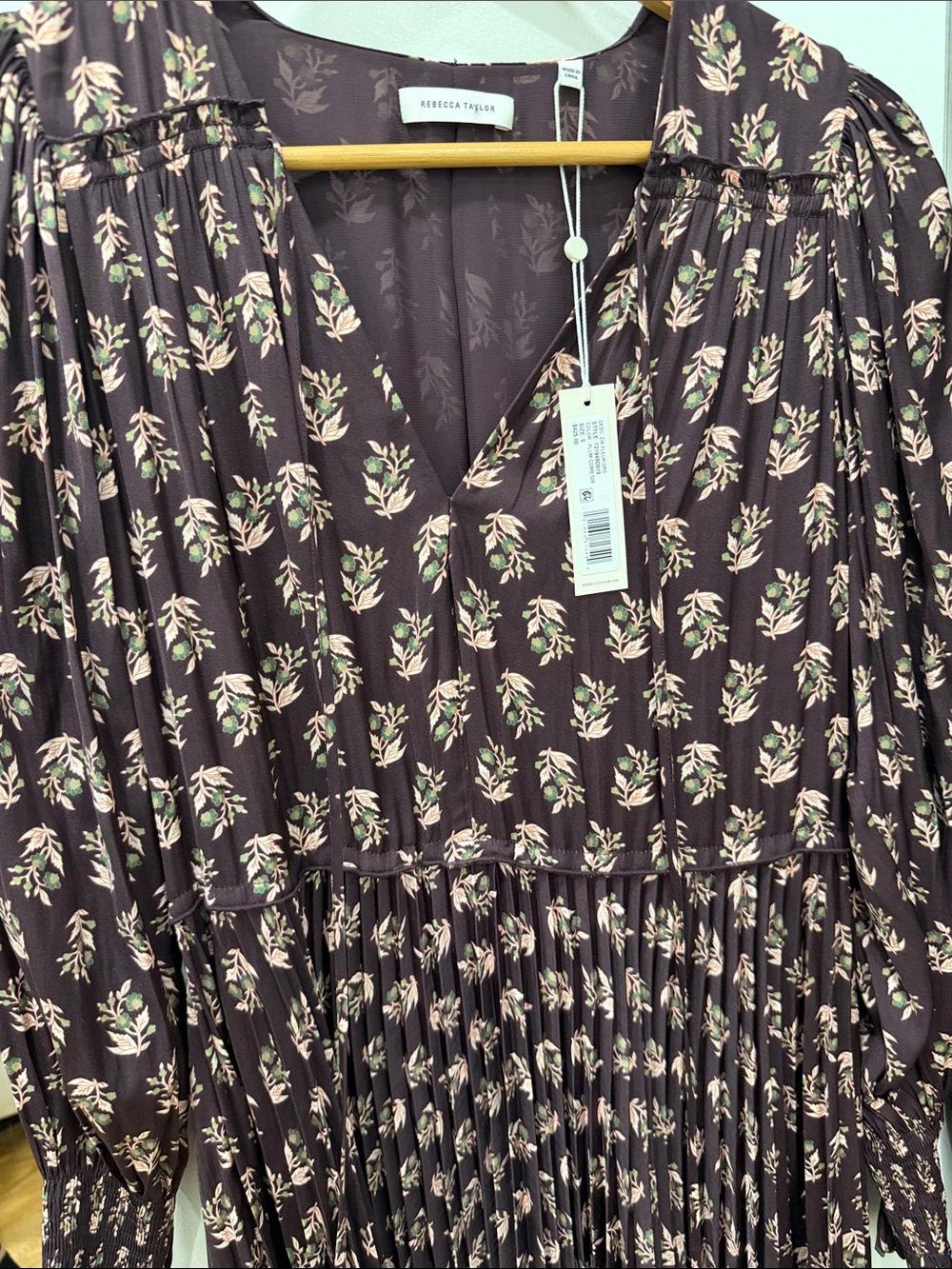 Rebecca Taylor Plum Floral Midi Dress - Picture 4 of 4